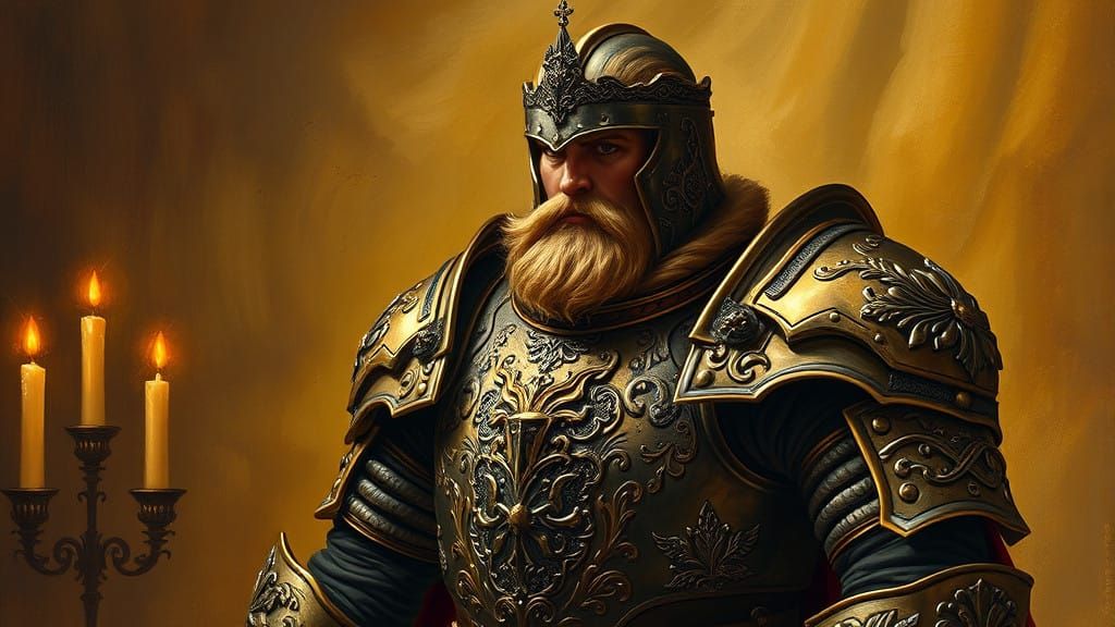 Baroque Hero in Warm Golden Light