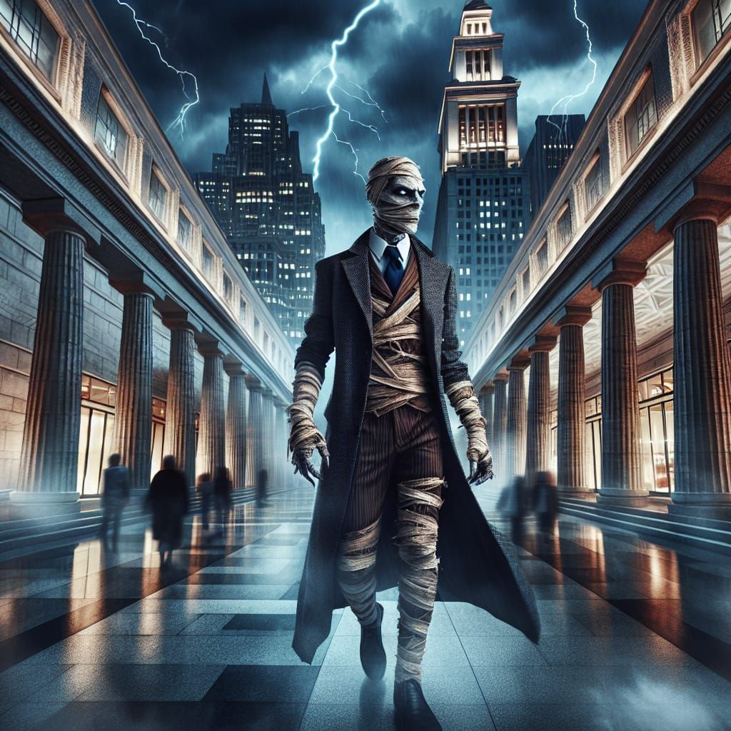 Modern Mummy: Archaeologist's Ethereal Museum Display