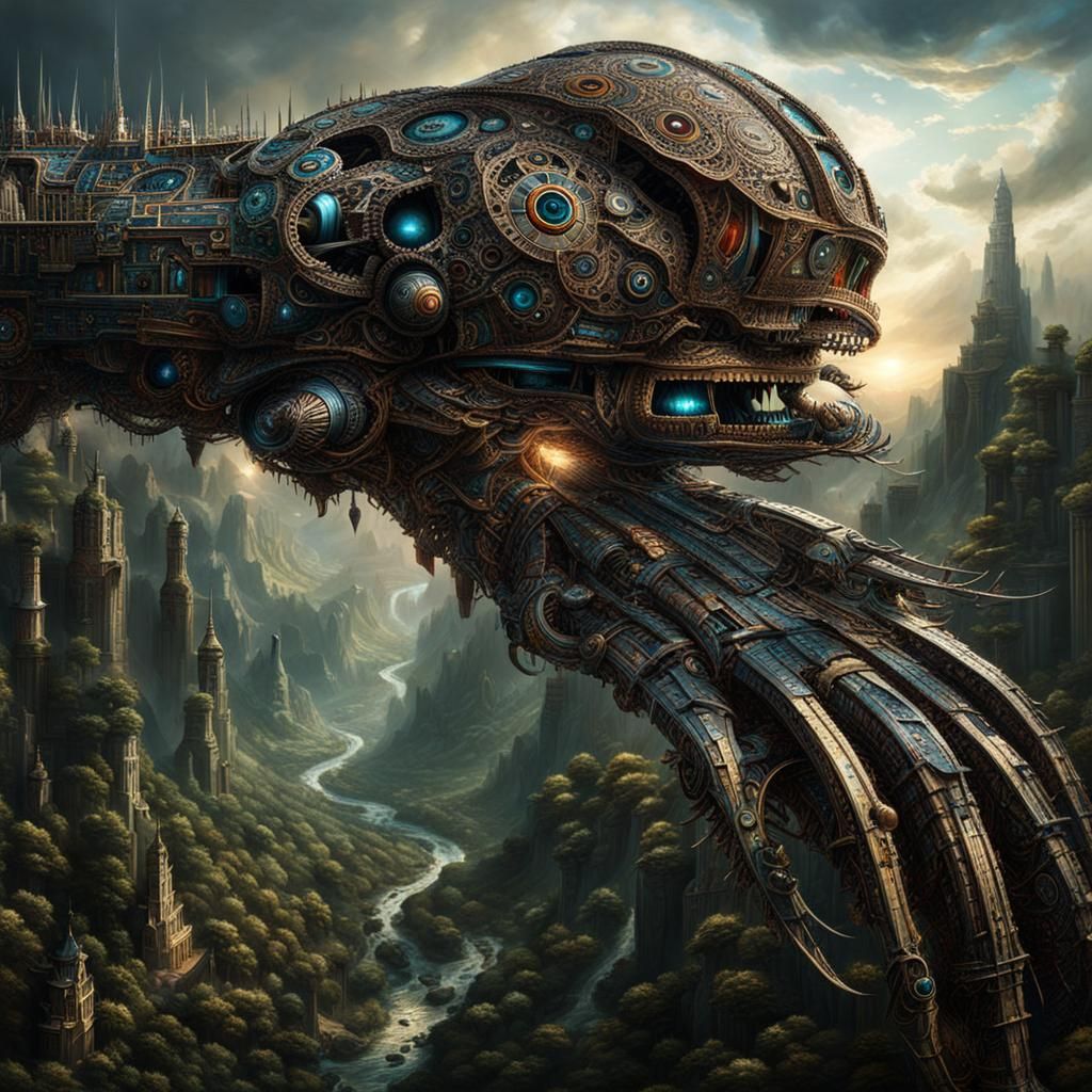 AI Self-Recognition: A Fantastical Matte Painting