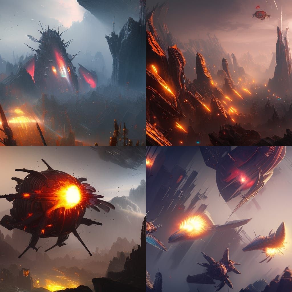 Exploding Spider Rockets: Fantastical Concept Art