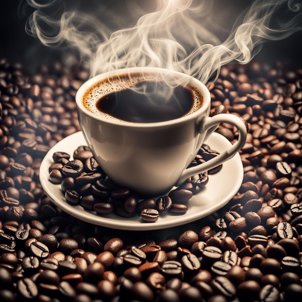 Celestial Coffee Bean Concept Art in Film Style