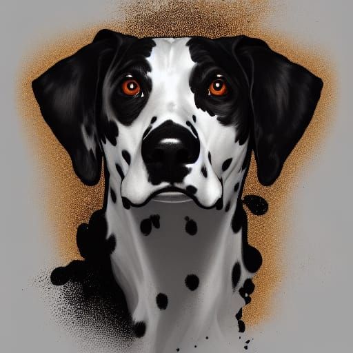 Hyperdetailed Dalmatian Portrait in Volumetric Lighting