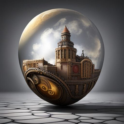 Steampunk Egg with Intricate Mechanical Details