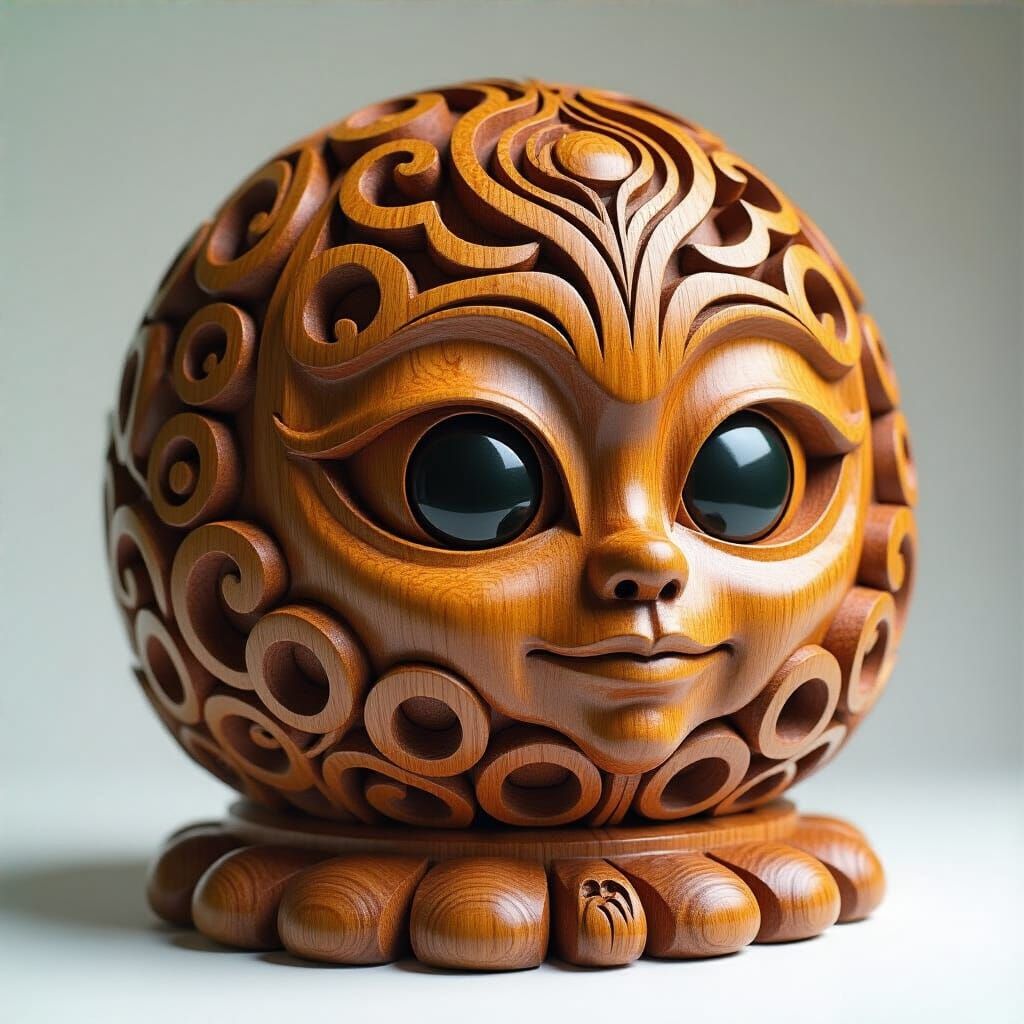 Intricate Wooden Sculptures with Modern Artistic Flair