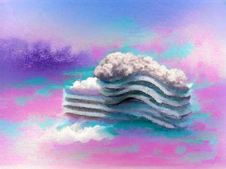Vaporwave Powder Clouds in Pastel Hues
