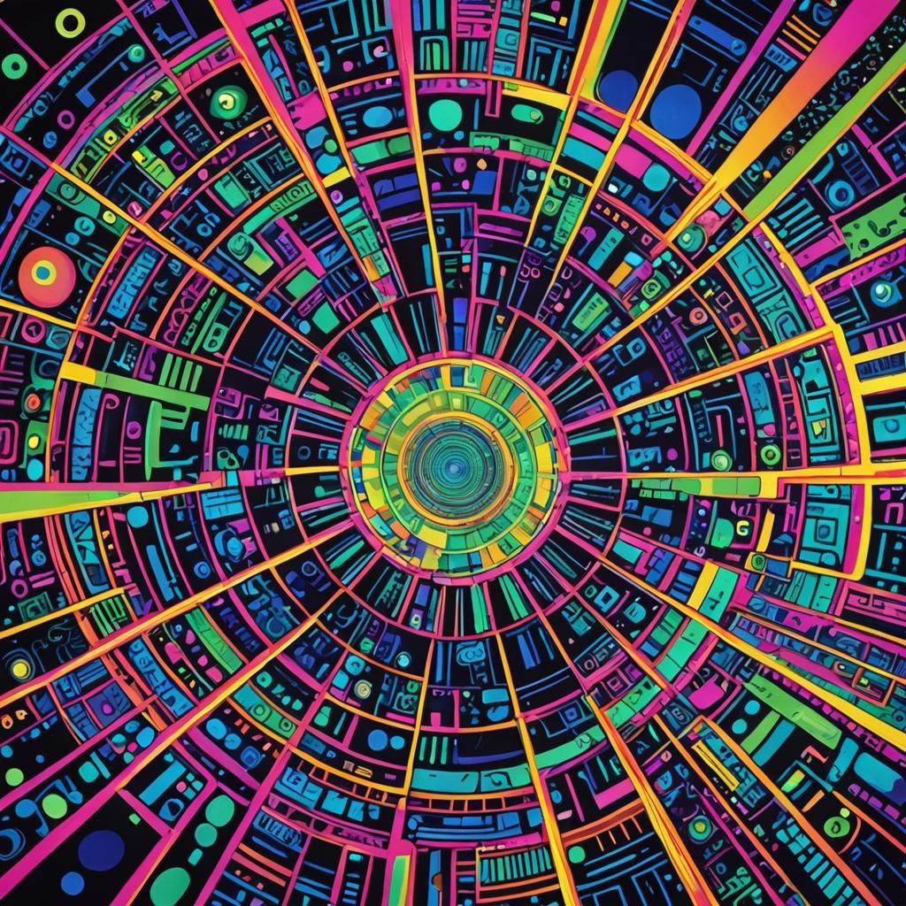 Exotic Fluorescent Money in New Futurist Style