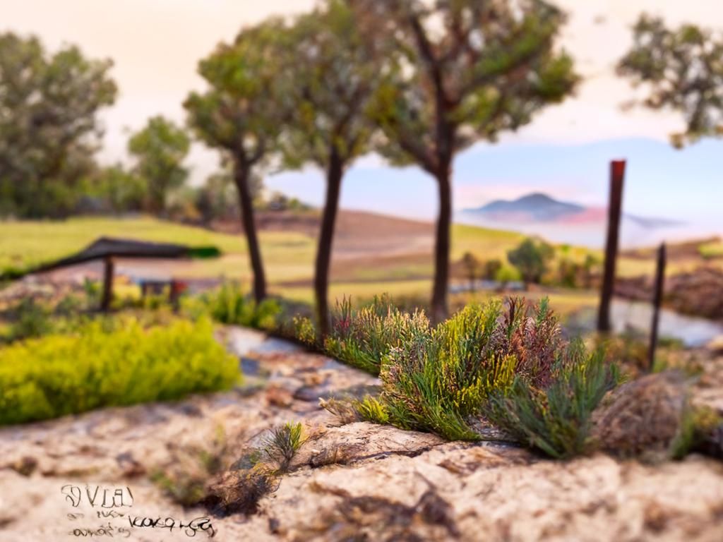 Detailed Landscape Vista in Private Press Style