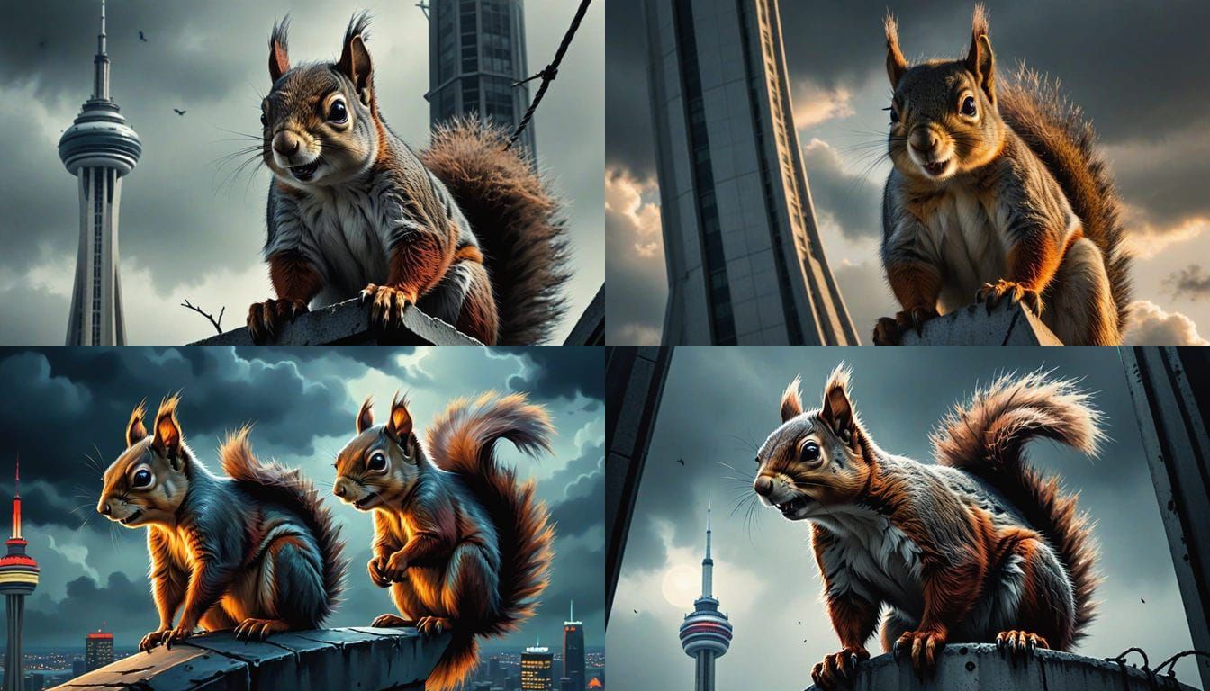 Scared Squirrel Stranded Atop CN Tower, Fearful of Heights