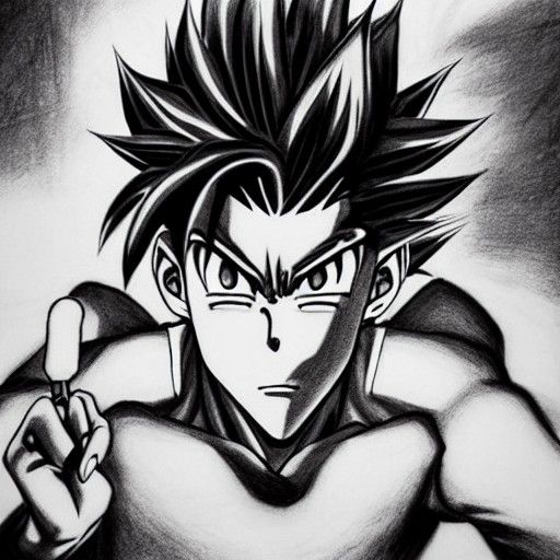 Yu Yu Hakusho Charcoal Drawing