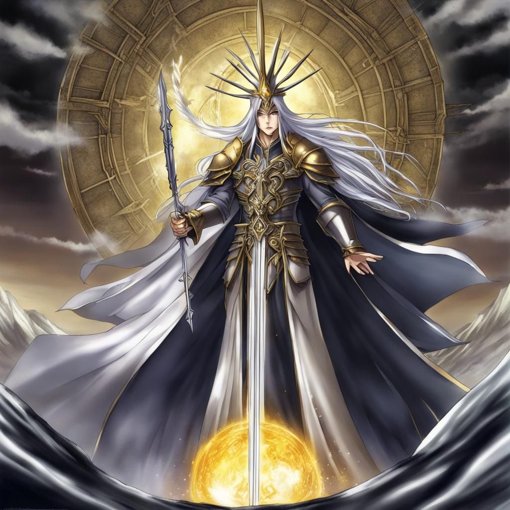 Dark Sun Gwyndolin in Anime Key Visual Style