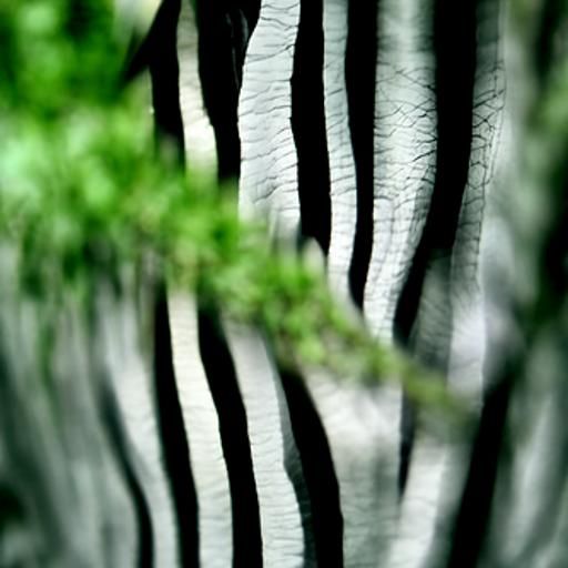 Giant zebra perfectly hiding in the garden center