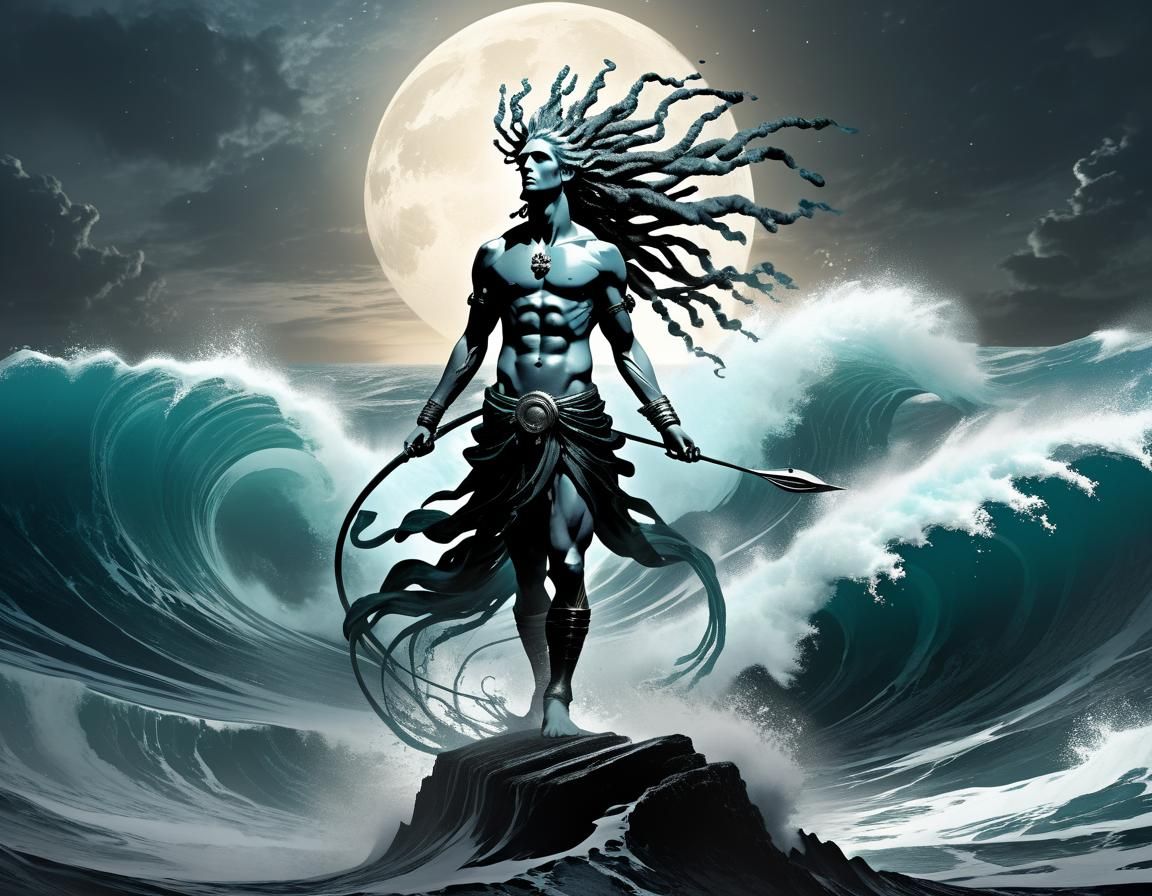 Epic Neptune, God of the Waves in Astral Style