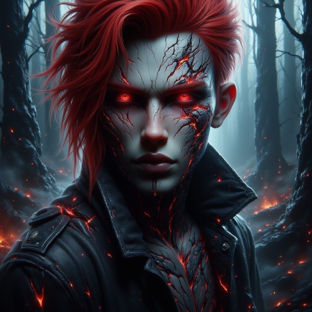 Fiery Portrait of an 18-Year-Old Boy