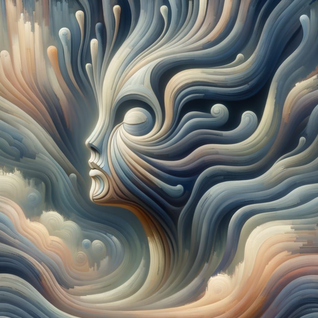 Surreal Inner Peace Depicted with Eerie Calmness