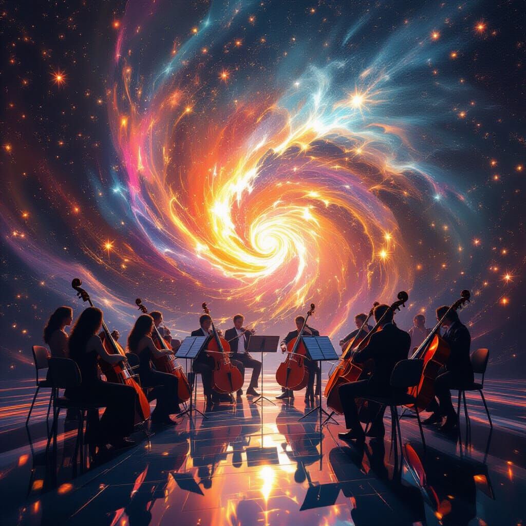 Cosmic Orchestra of Light Inside Collapsing Star