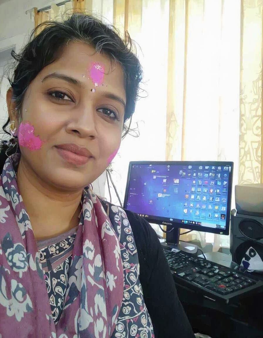 Indian Woman in Sari with Man, Raja Ravi Varma Style