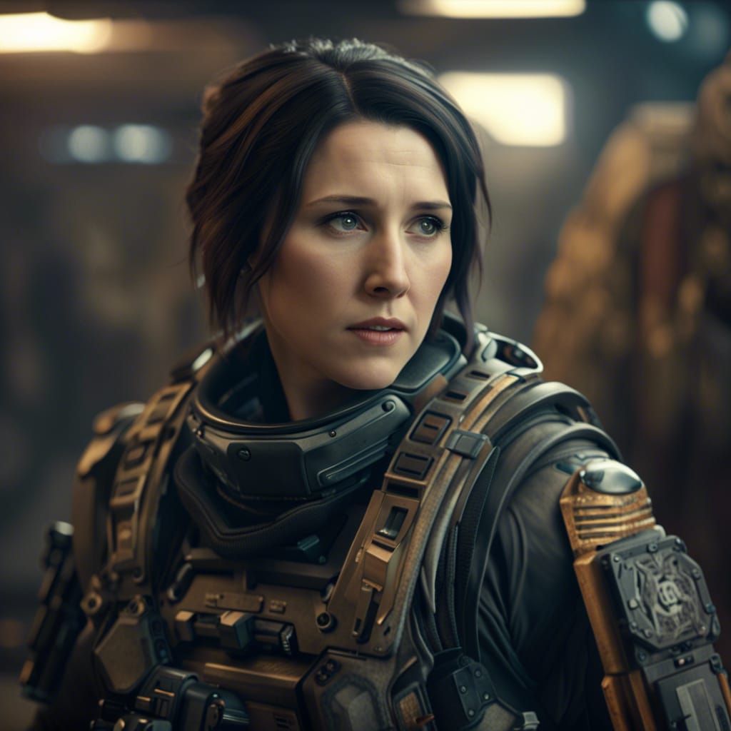 female scifi mercenary