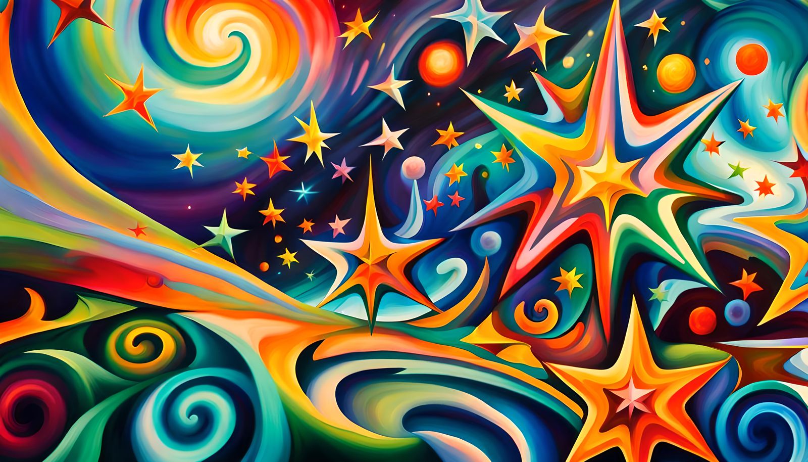 Iridescent Stars in Electro Magnetic Plasma Maelstrom