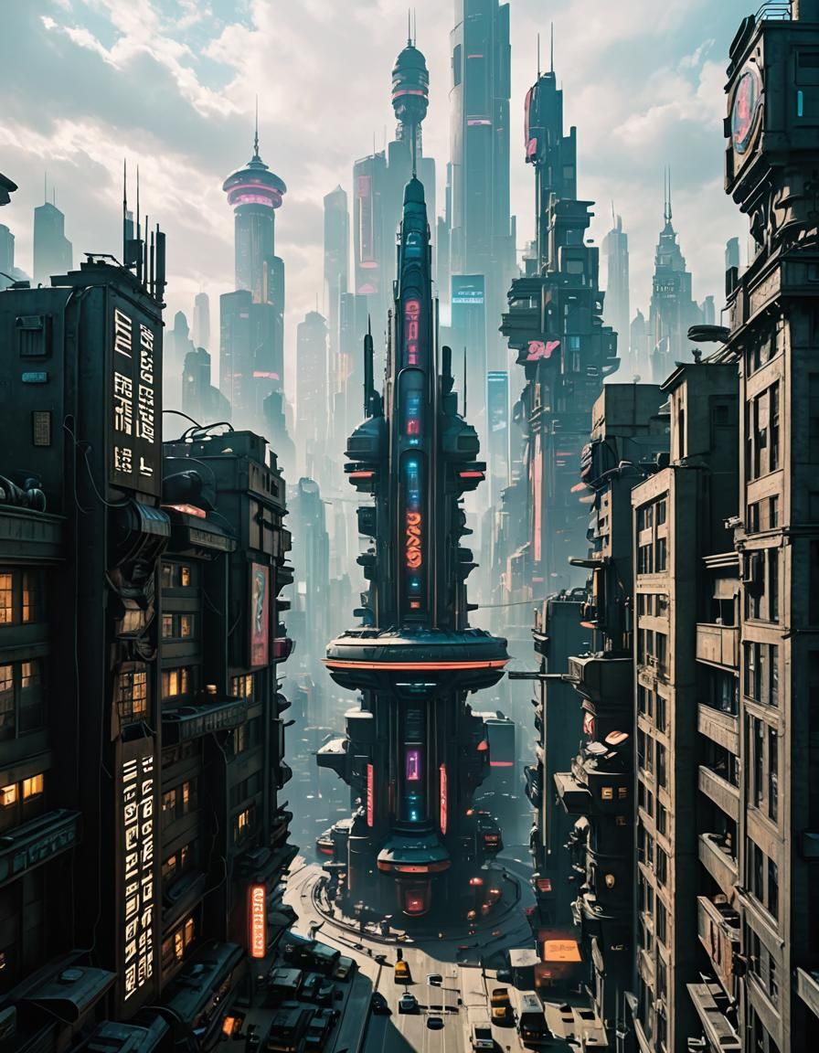 Cyberpunk Metropolis: A Futuristic Cityscape