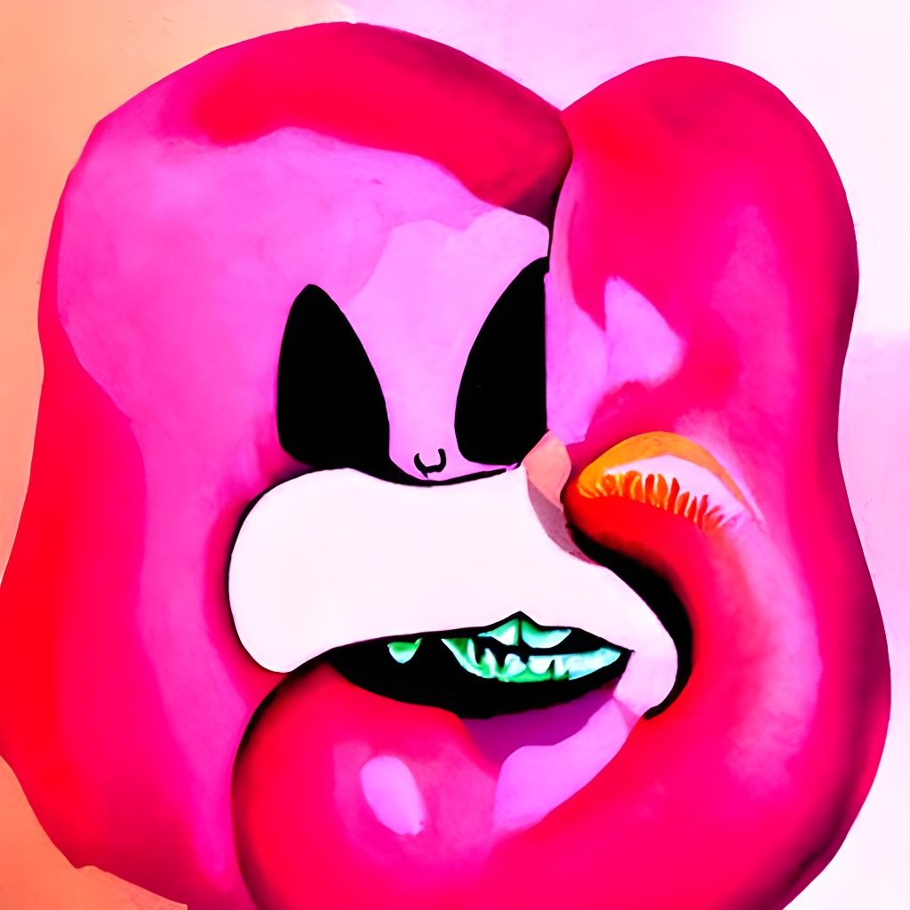 Domesticated Monster in Pop Art Style