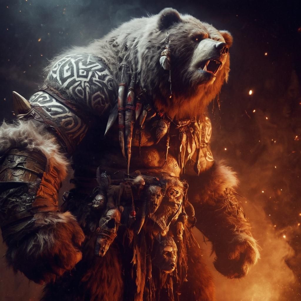 Mythic Legions: Giant Kodiak Bear Berserker