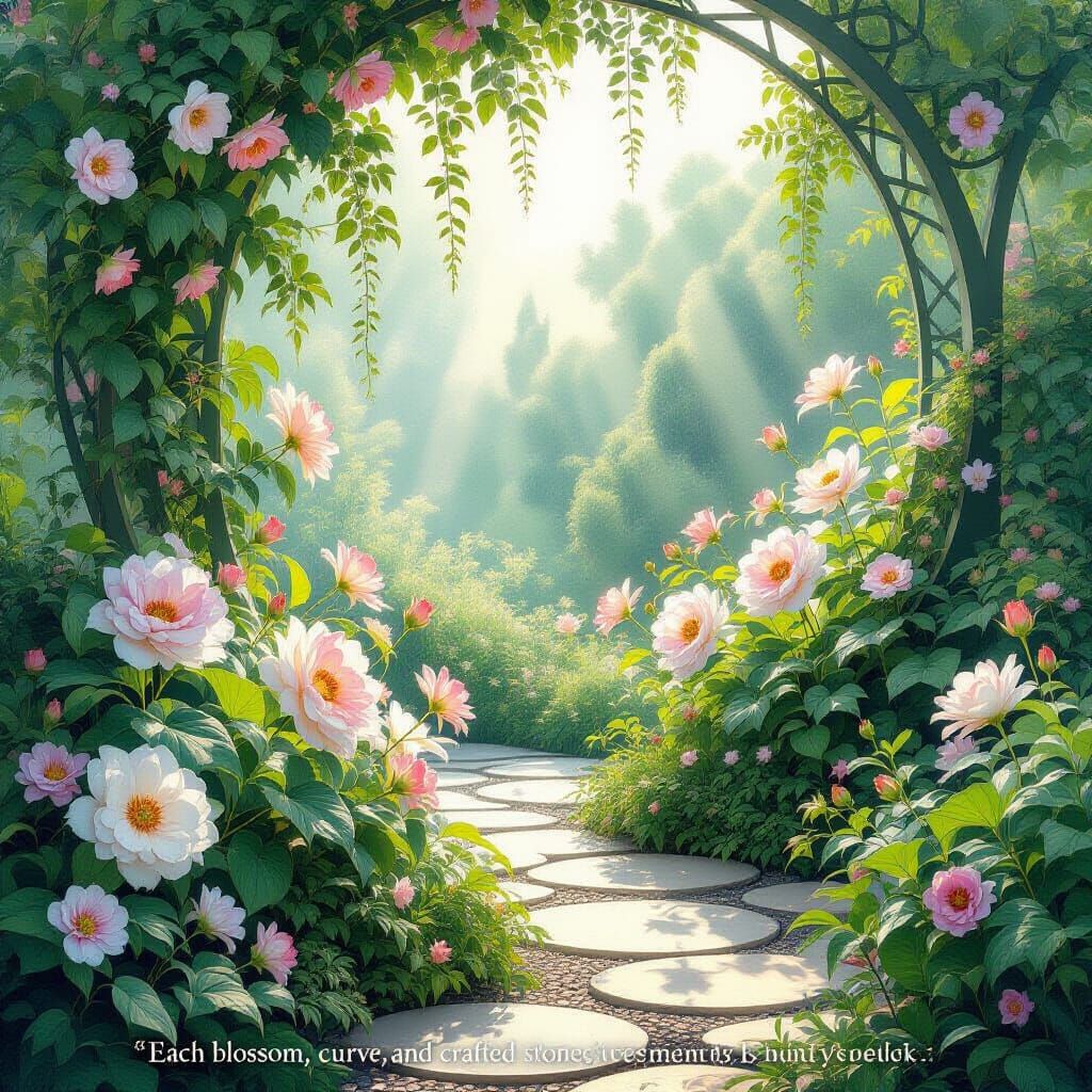 Art Nouveau Garden Dream: Nature's Art and Soul Collide