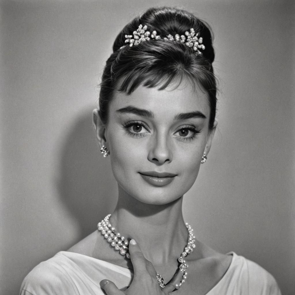 Classic Portrait of Audrey Hepburn