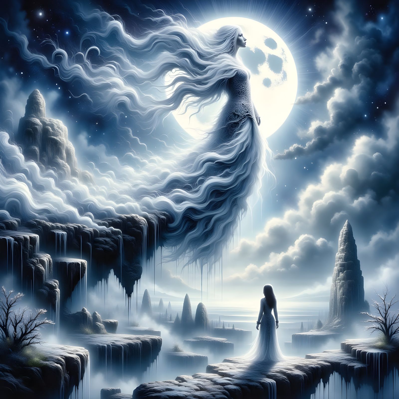 Norse Sky Goddess in Cloud Temple