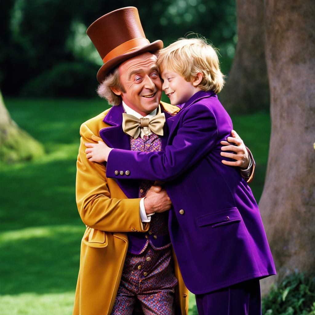 Willy Wonka and Charlie: A Heartwarming Embrace
