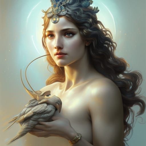 Artemis: Goddess of Chastity in Hyperdetailed Portrait