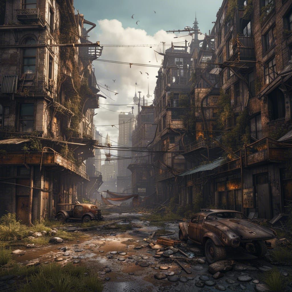 Post-Apocalyptic City: Detailed Matte Painting