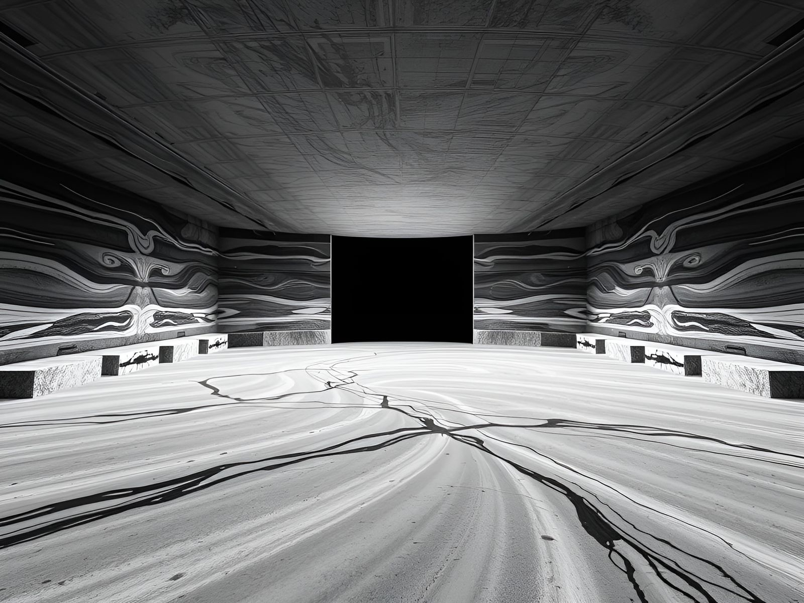 Ethereal Tomb Interior in Deep Repose