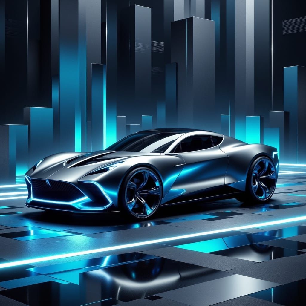 Futuristic Hydrogen Sports Car in a High-Tech Aesthetic