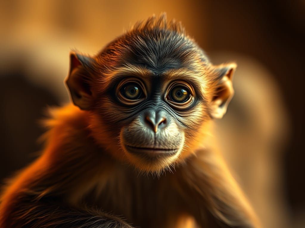Anthropomorphic Monkey in Cinematic Pose