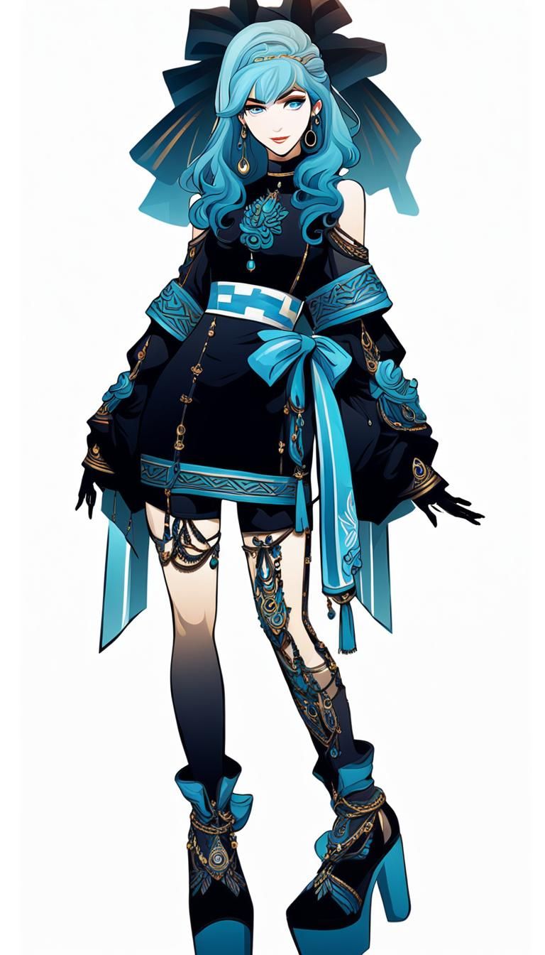 Decorative Greece-Themed Character in Light Style