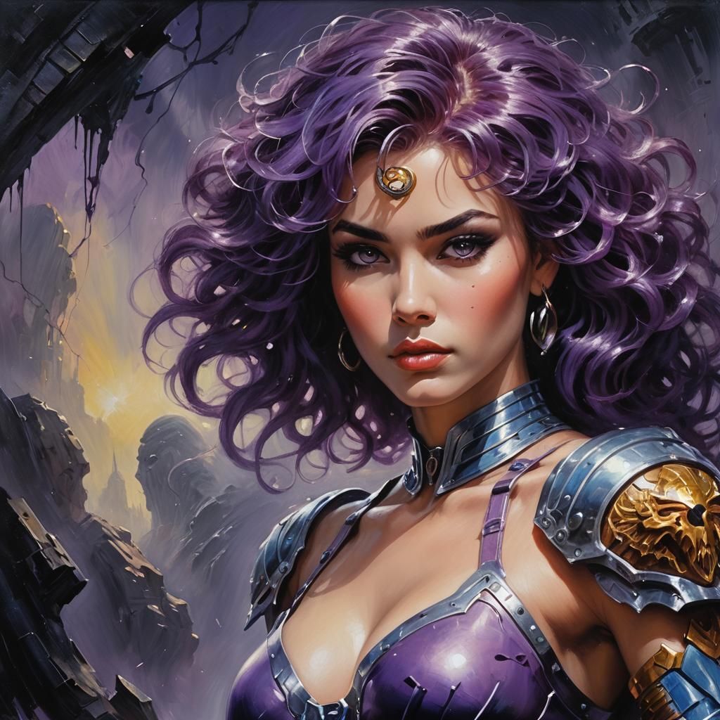 Gorgeous Woman Portrait in Oil Painting Style