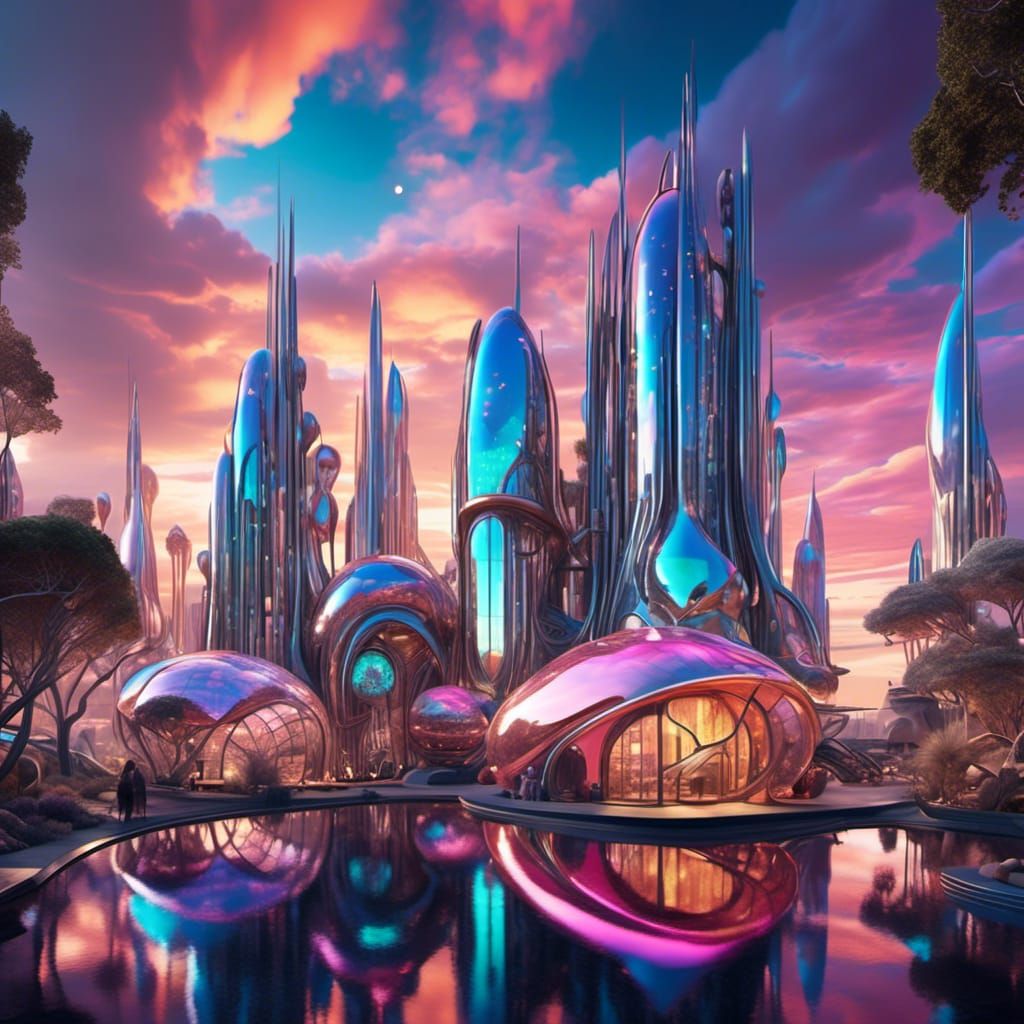 Adelaide CBD in Retro-Futuristic 80s Style