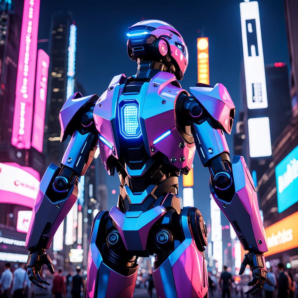 A futuristic metropolis filled with towering buildings and i...