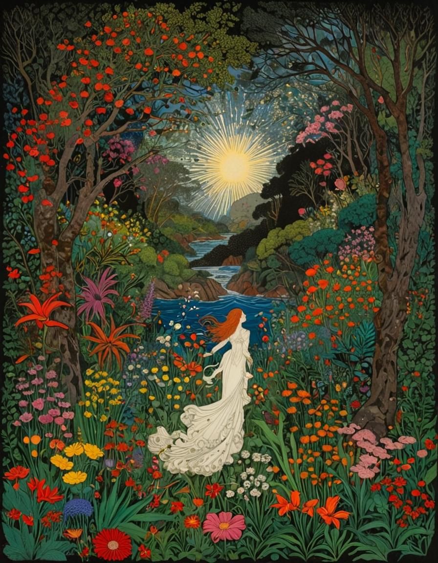 Psychedelic Jungle Explosion in Hyperdetailed Digital Art