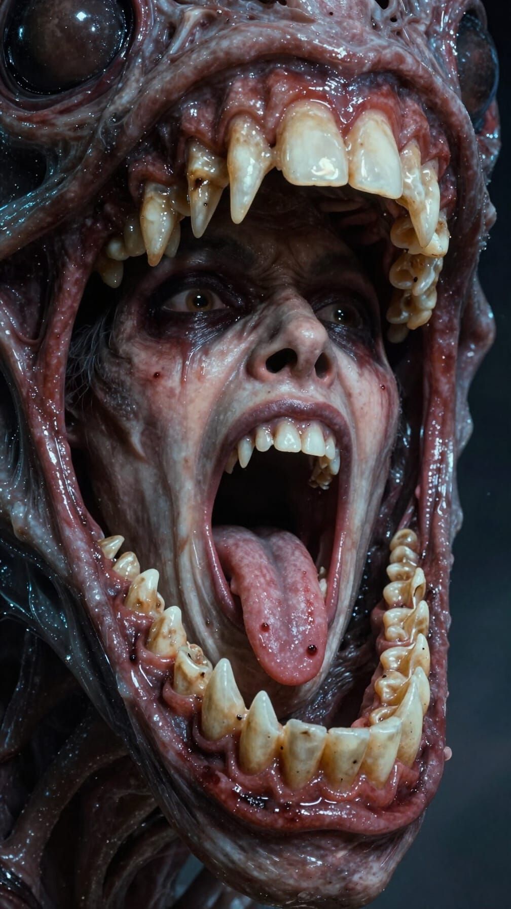 Cosmic Horror Creature Reveals Terrified Face Amidst Sharp T...