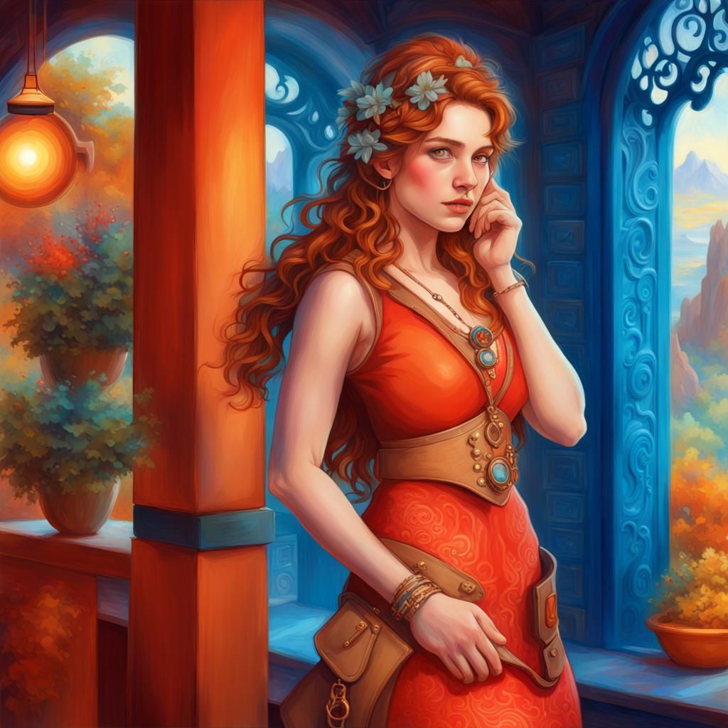 Cowgirl Portrait in Ethereal Fantasy Style