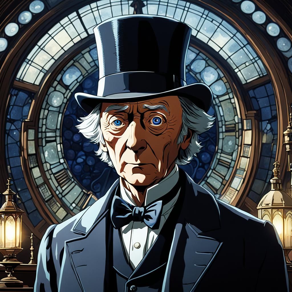 Doctor Who Victorian Portrait in Anime Style