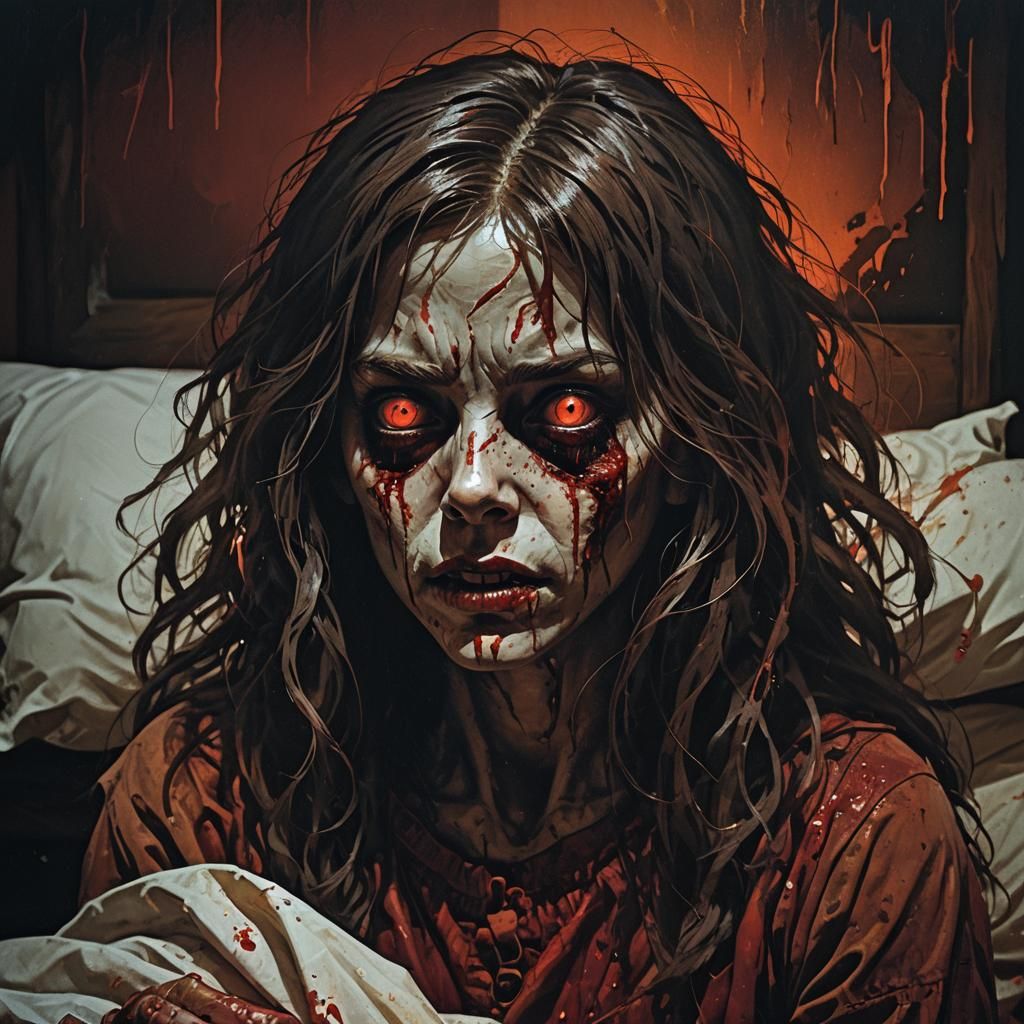 Possessed Girl Horror Concept Art