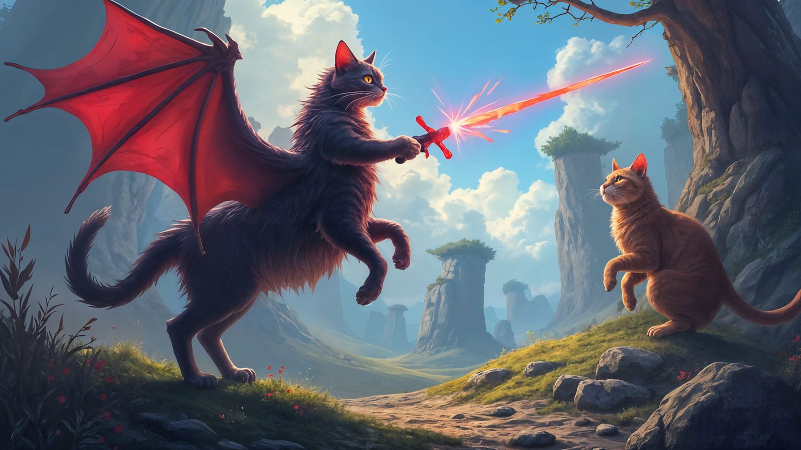 Epic Cats: A Desktop Wallpaper Adventure