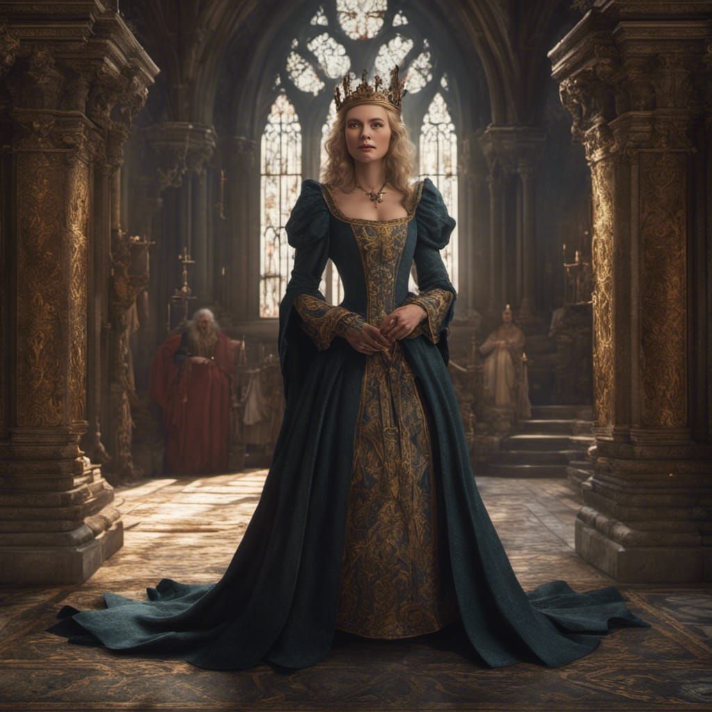Beautiful Medieval Queen Portrait in 8k Resolution