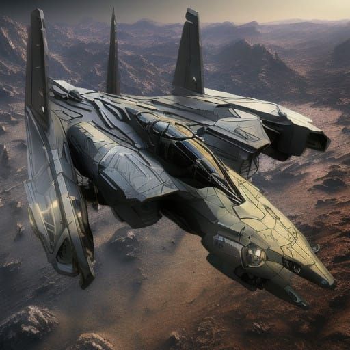 Epic Futuristic Mech in a Sci-Fi Landscape