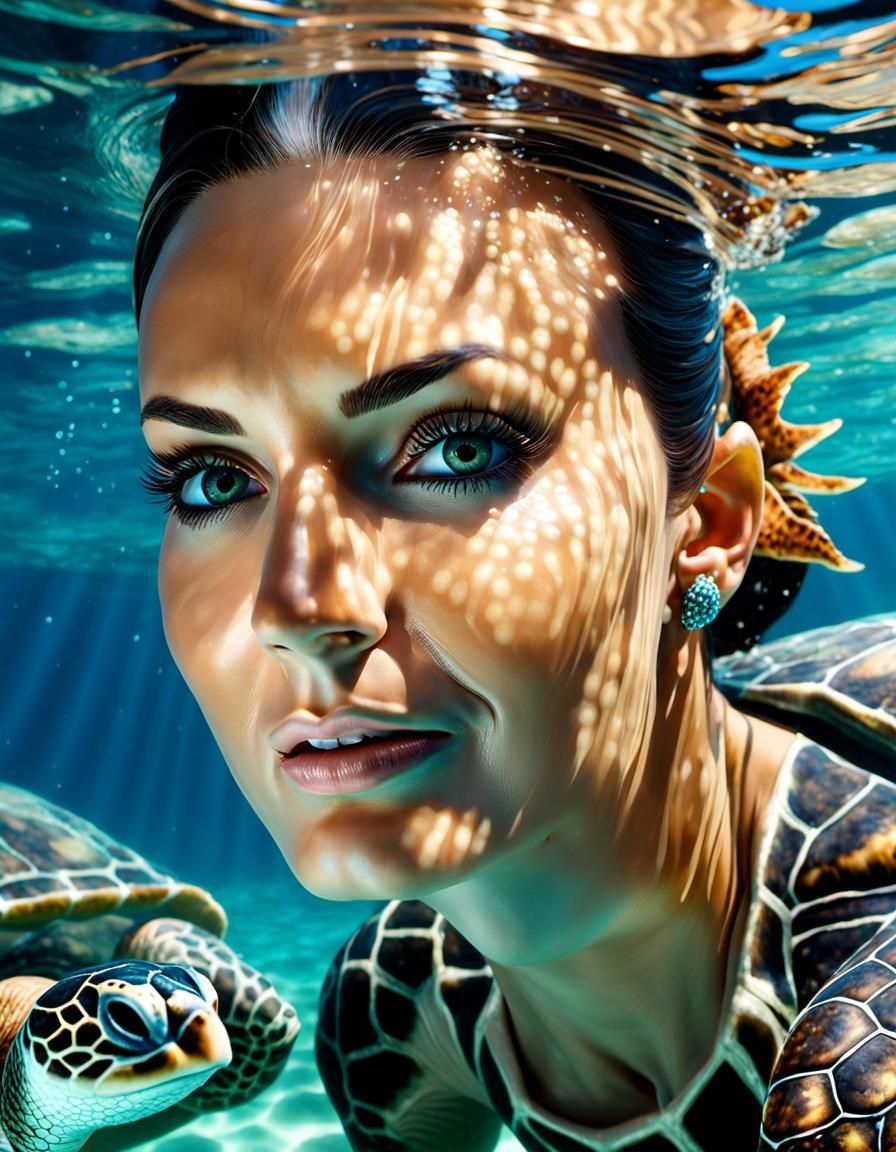 Sea turtle lady
