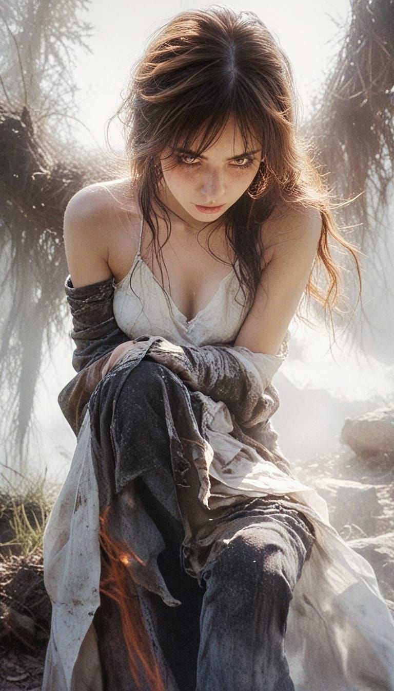 Dramatic Film Still of a Lone Figure