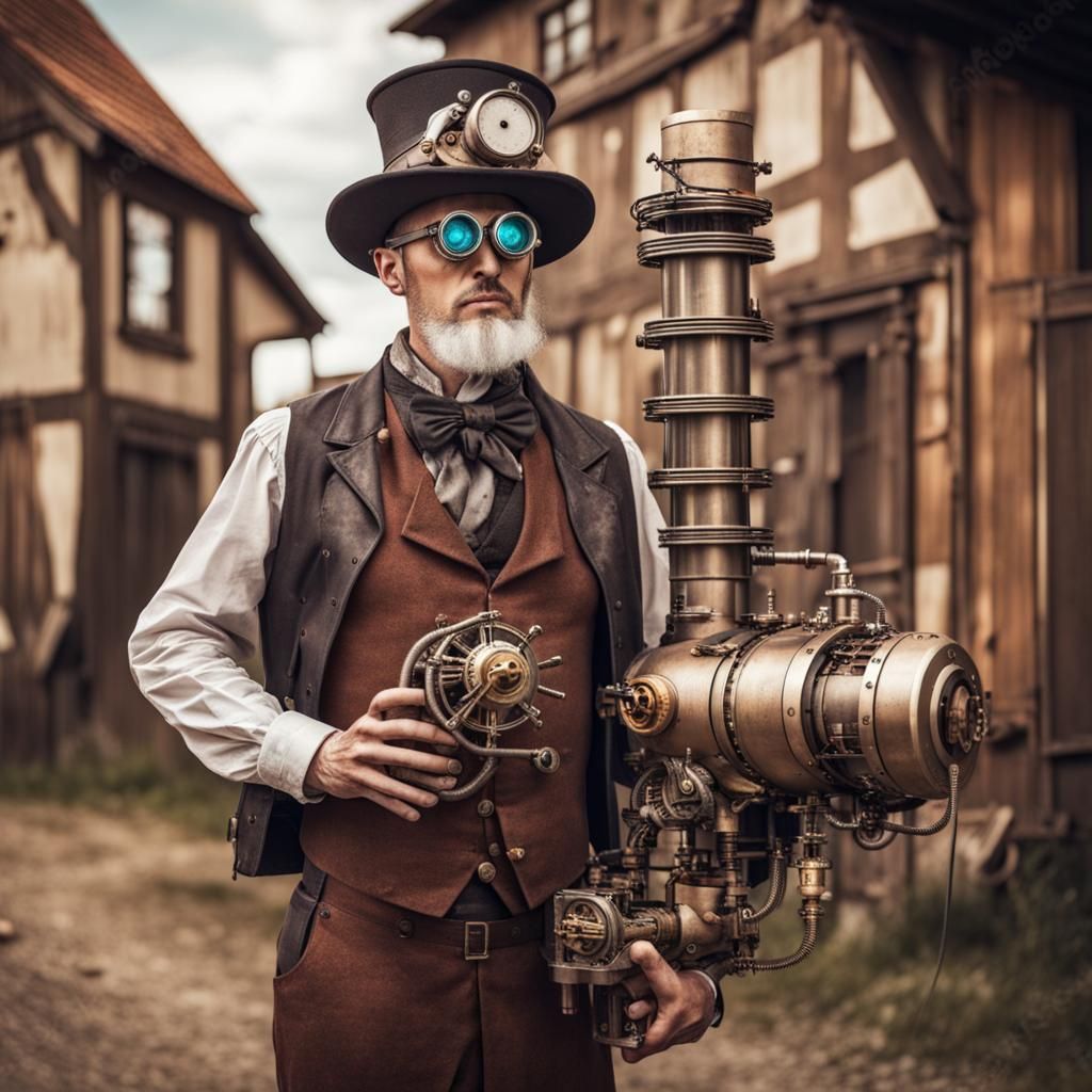 Man from the Future in Vintage Village