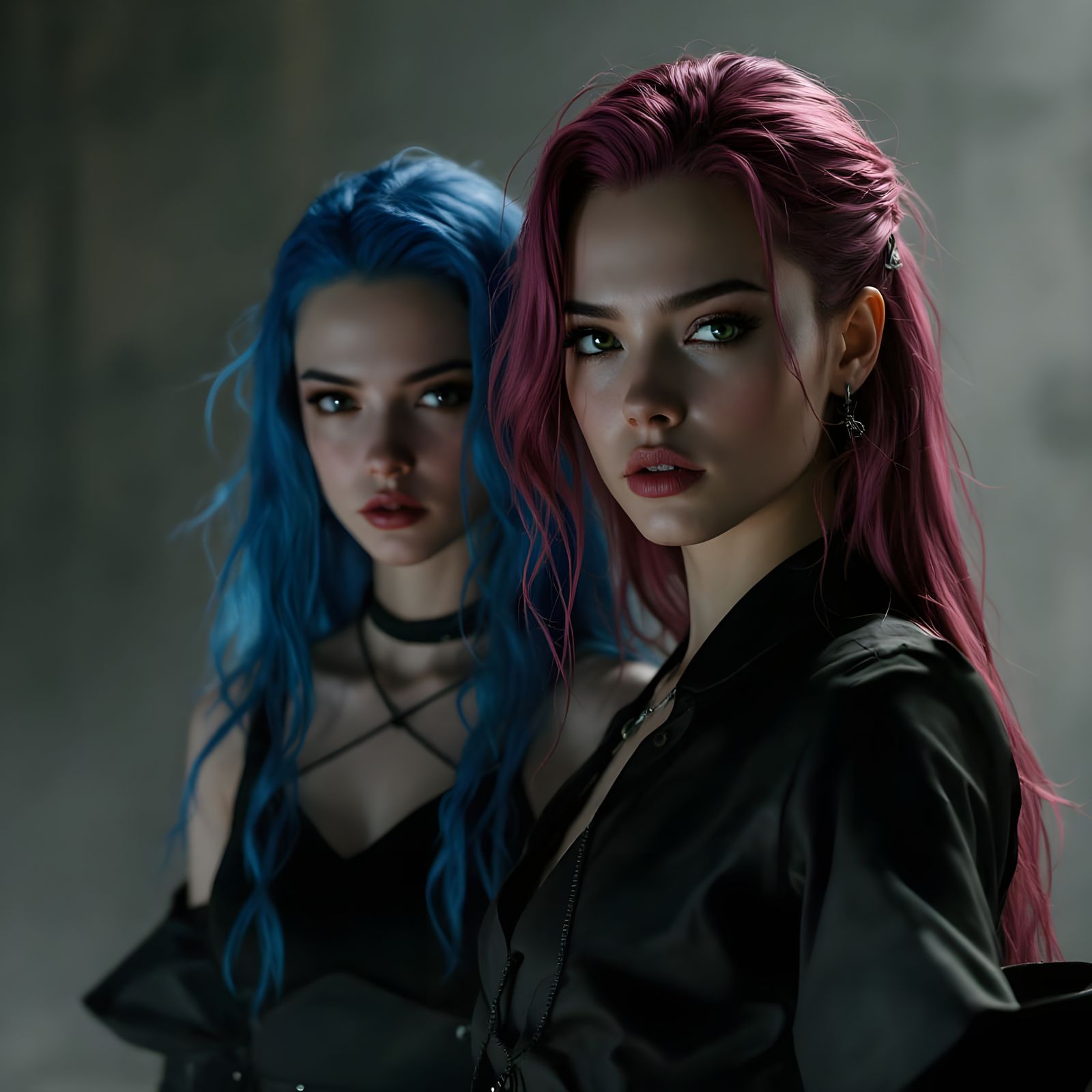 Anime Twins: Rem and Ram in Cinematic Style